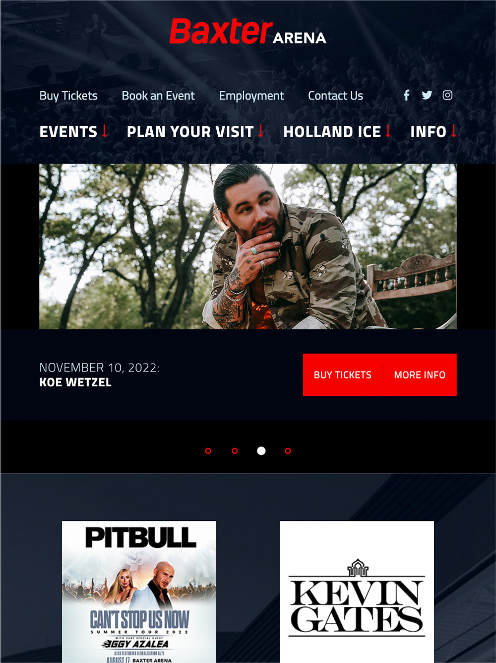 event_center_web_design_tablet_responsive